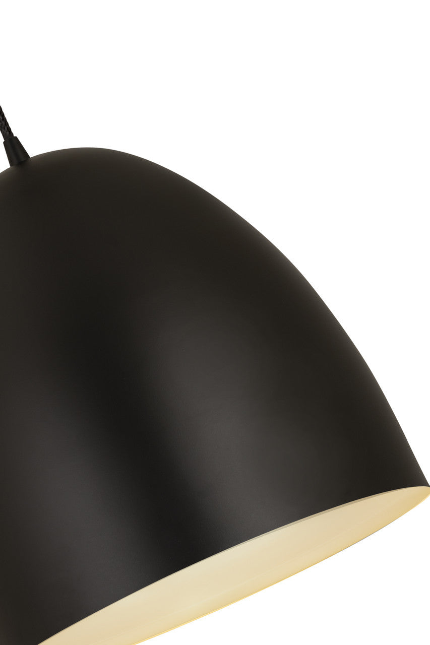 Z-Lite Z-Studio 1 Light Pendant in Satin Black 6012P12-SBK