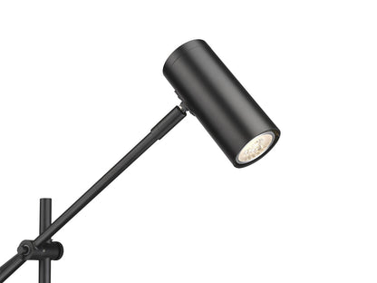 Z-Lite Calumet 1 Light Floor Lamp in Matte Black 814FL-MB