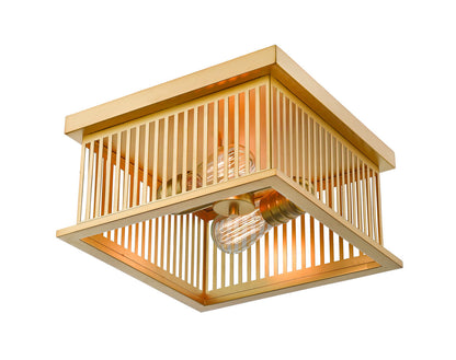 Z-Lite Camellia 2 Light Flush Mount in Brass 333F2BR