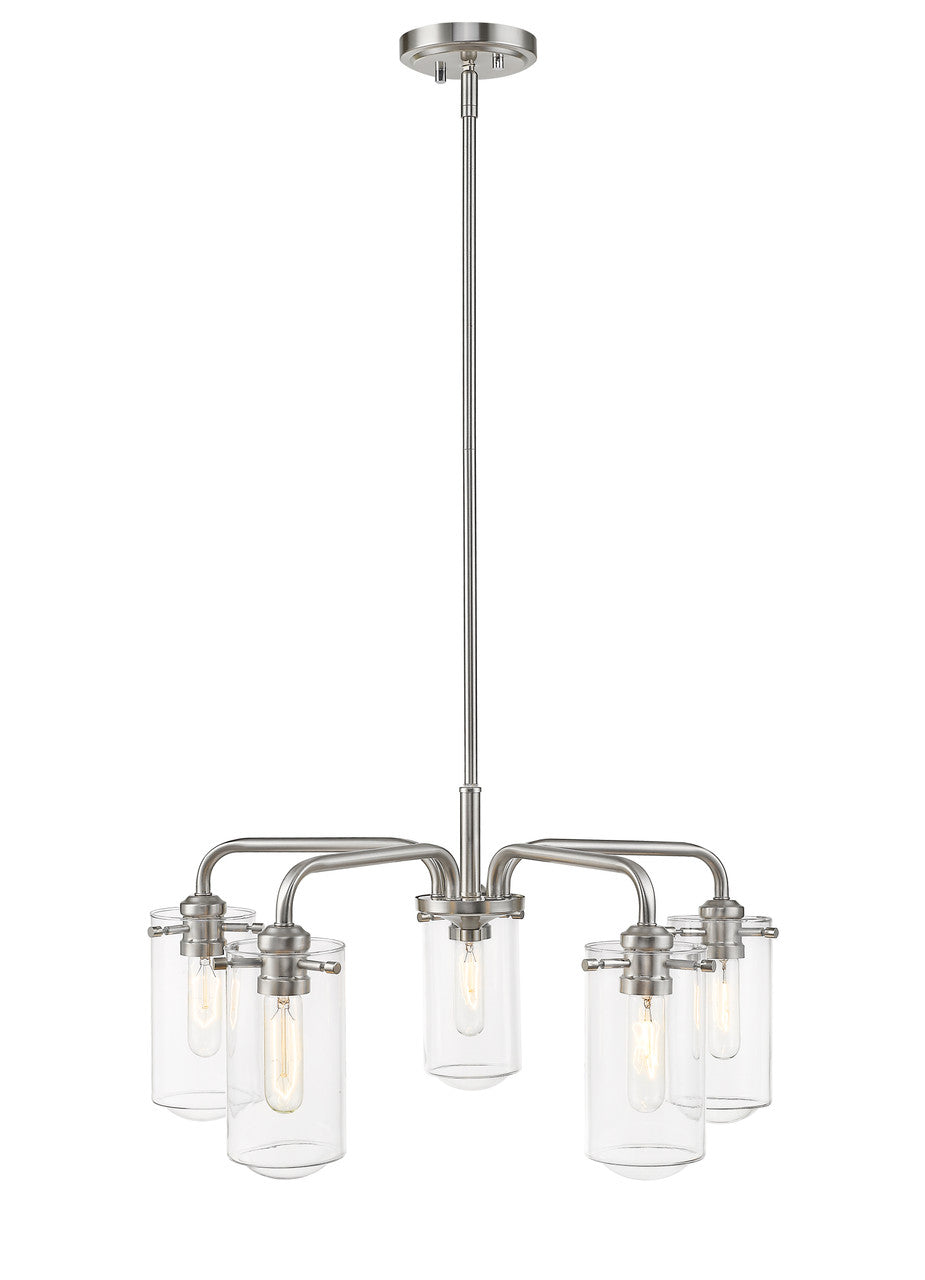 Z-Lite Delaney 5 Light Chandelier in Brushed Nickel 471-5BN