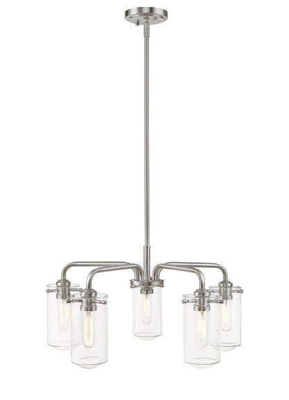 Z-Lite Delaney 5 Light Chandelier in Brushed Nickel 471-5BN