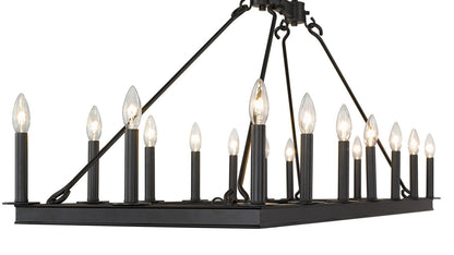 Z-Lite Barclay 16 Light Linear Chandelier in Matte Black 482-16L-MB