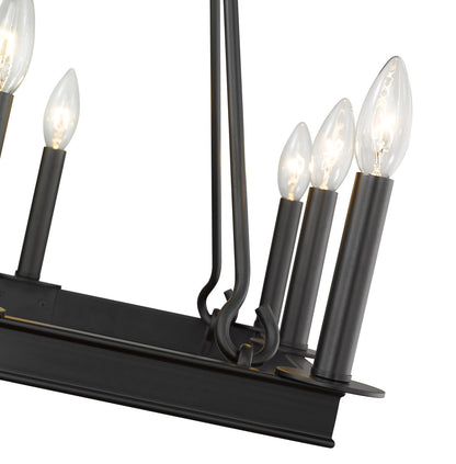 Z-Lite Barclay 8 Light Chandelier in Matte Black 482S-8-20MB