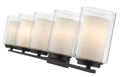 Z-Lite Willow 5 Light Vanity in Matte Black 426-5V-MB