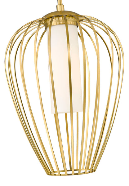 Z-Lite Savanti 1 Light Pendant in Modern Gold 7507-12MGLD