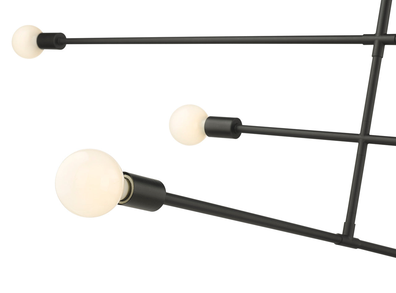 Z-Lite Modernist 5 Light Chandelier in Matte Black 731-5MB