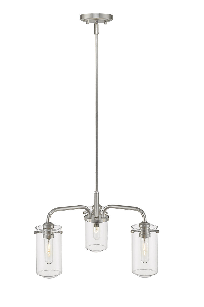 Z-Lite Delaney 3 Light Chandelier in Brushed Nickel 471-3BN