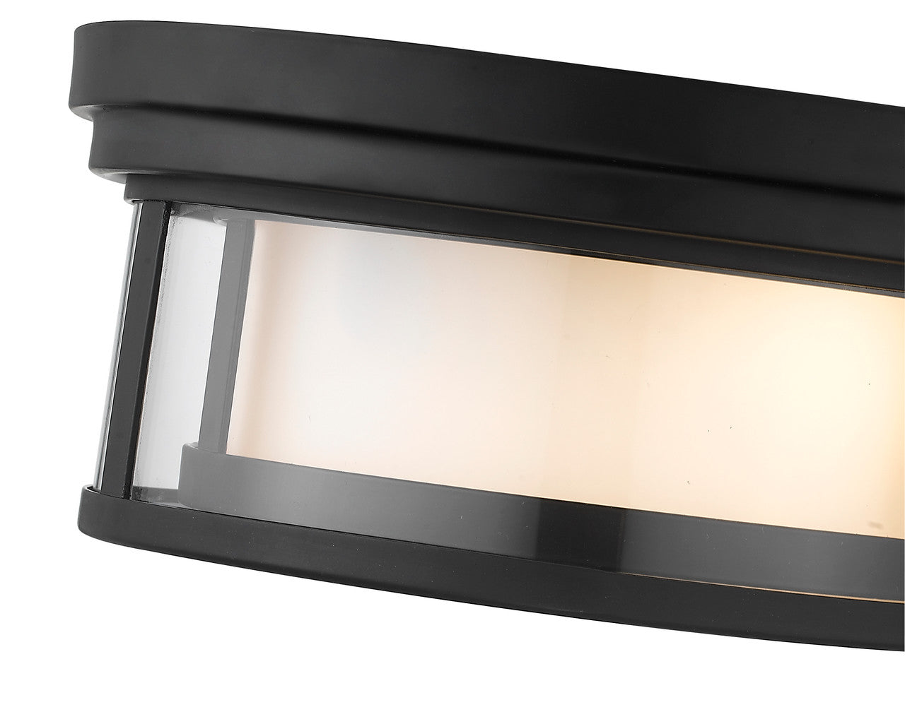 Z-Lite Willow 2 Light Flush Mount in Matte Black 426F12-MB