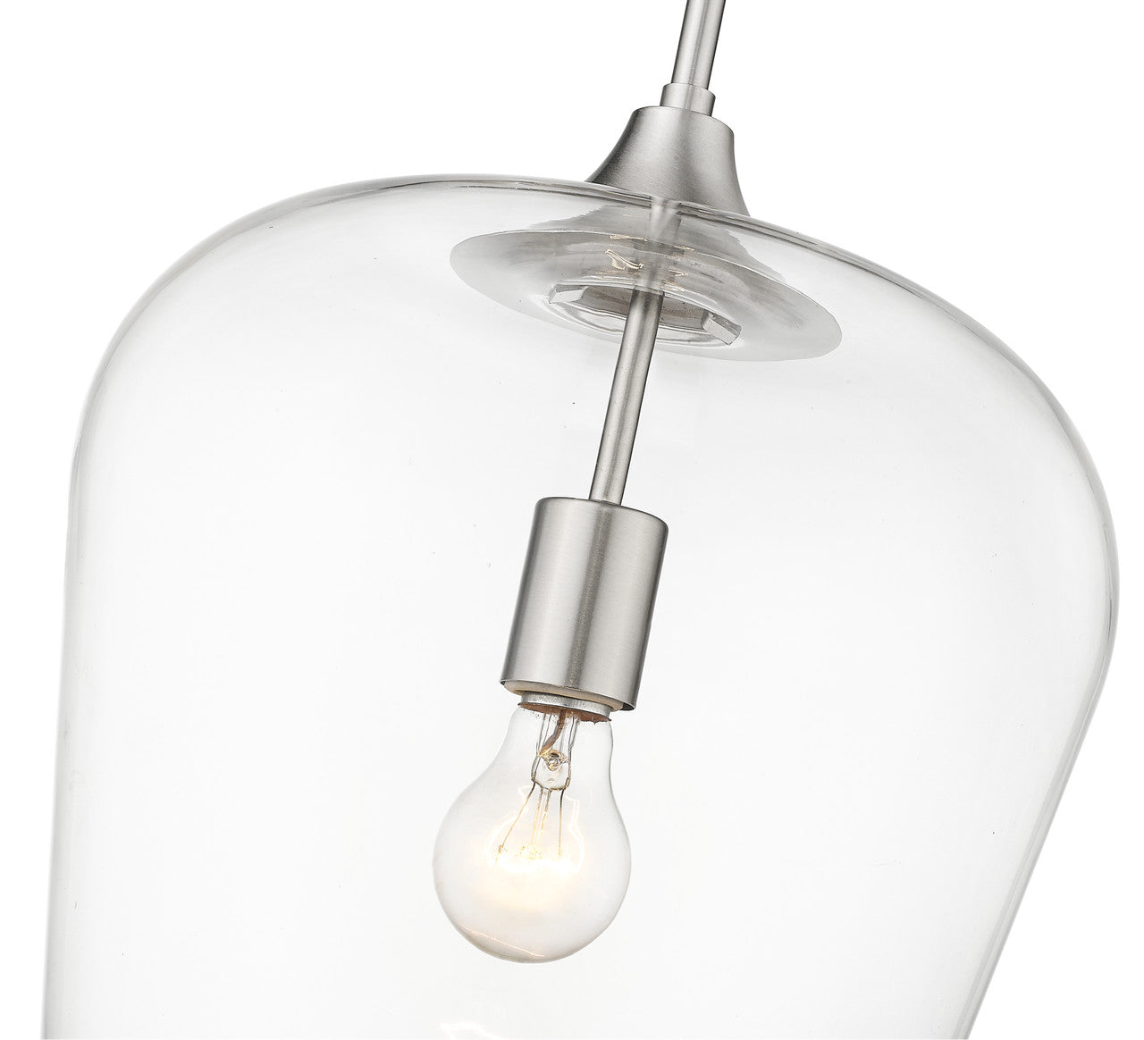 Z-Lite Joliet 1 Light Pendant in Brushed Nickel 473P12-BN