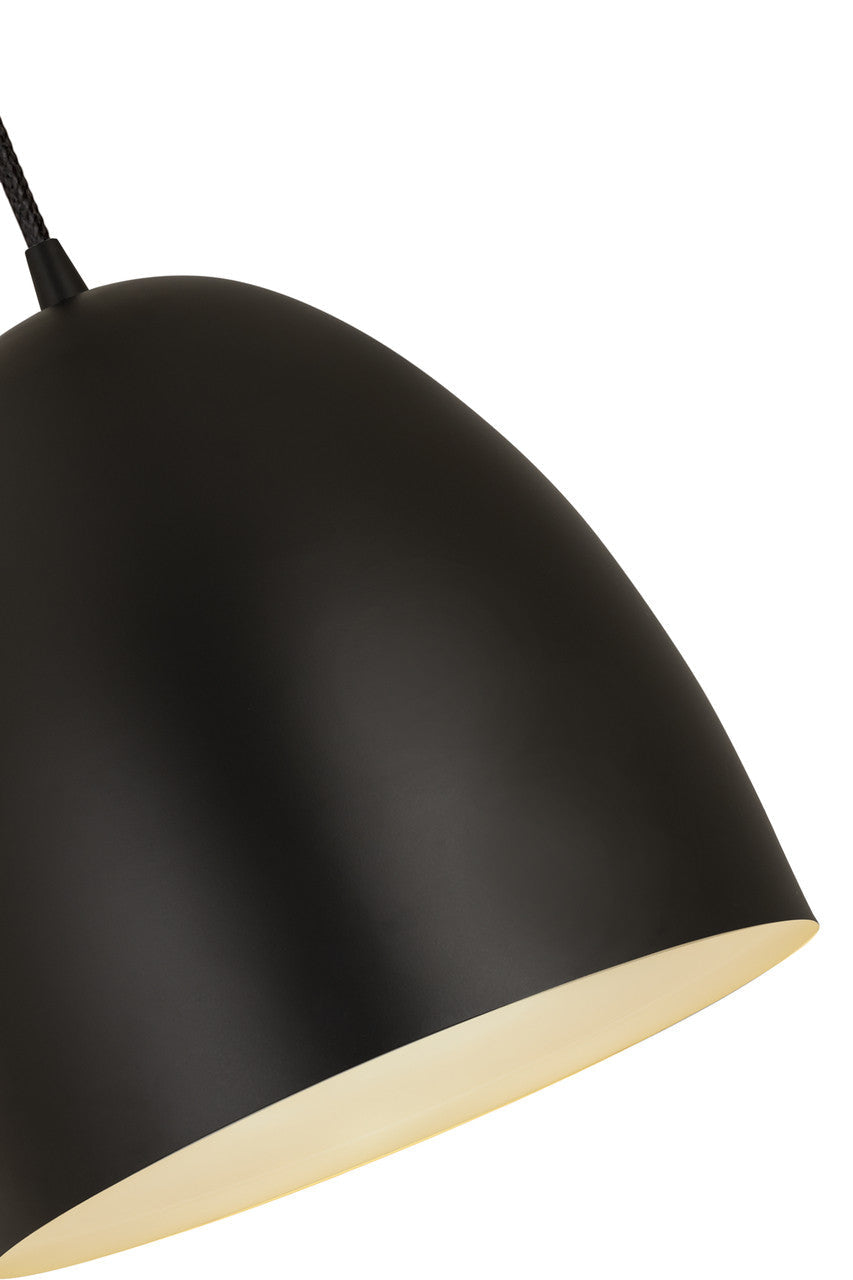 Z-Lite Z-Studio 1 Light Pendant in Satin Black 6012P9-SBK