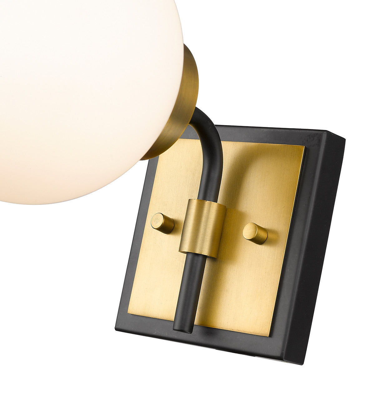 Z-Lite Parsons 1 Light Wall Sconce in Matte Black + Olde Brass 477-1S-MB-OBR