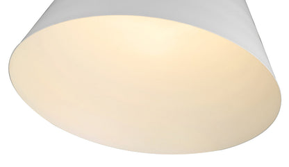 Z-Lite Z-Studio 1 Light Pendant in Matte White + Heritage Brass 726P18-MW+HBR