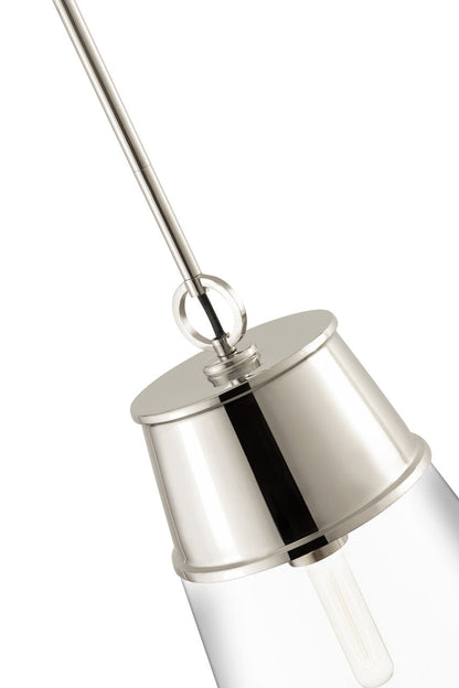 Z-Lite Wentworth 1 Light Pendant in Polished Nickel 2300P12-PN