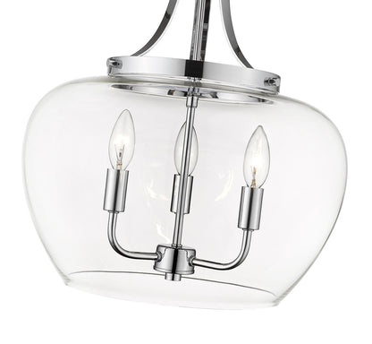 Z-Lite Joliet 3 Light Pendant in Chrome 473P16-CH