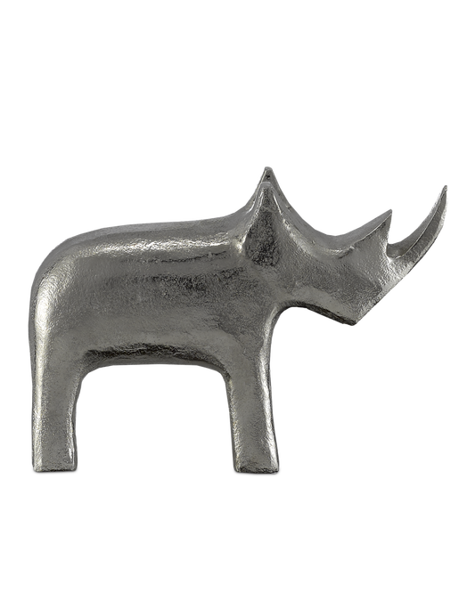 Currey & Co. Kano Large Silver Rhino 1200-0083