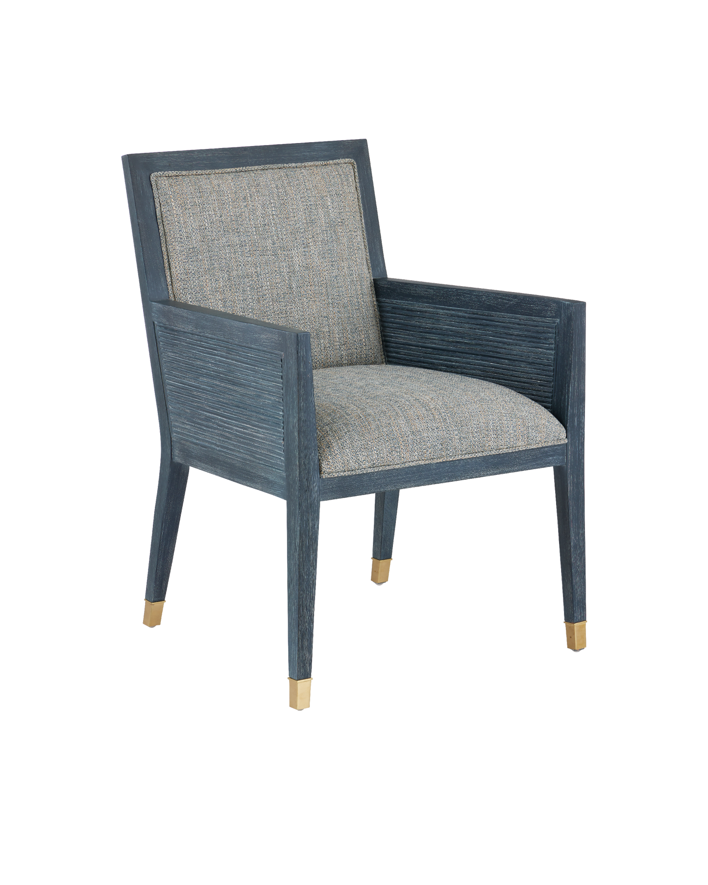 Currey & Co. Santos Vintage Navy Armchair, Barrett Dusk 7000-0852