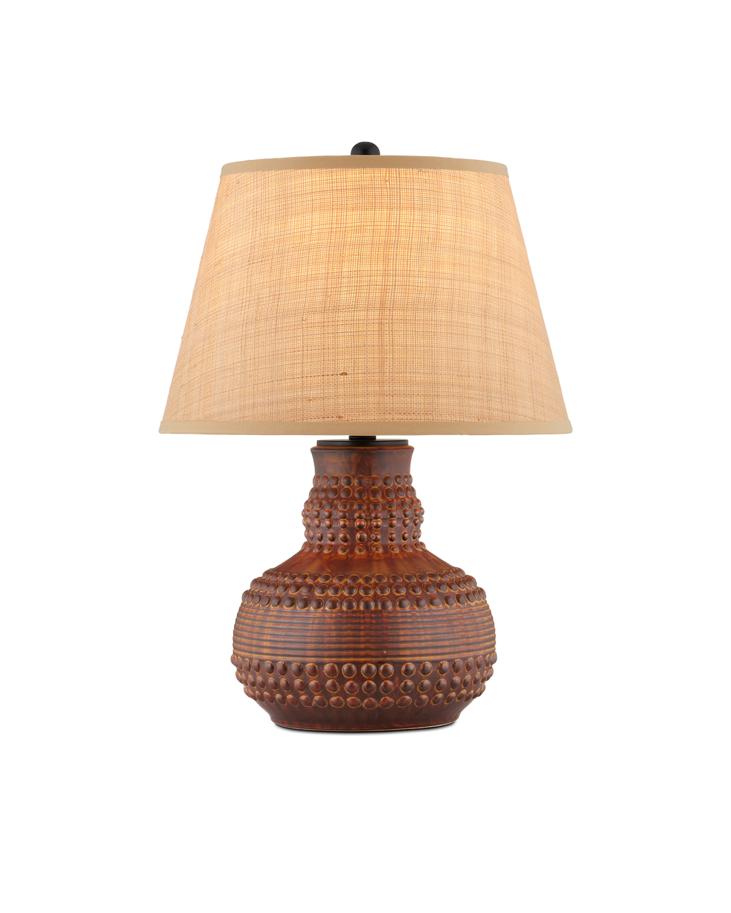 Currey & Co Atamo Table Lamp in Dark Brown/Rustic Black 6000-0942