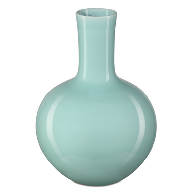 Currey & Co. Celadon Small Green Straight Neck Vase 1200-0670