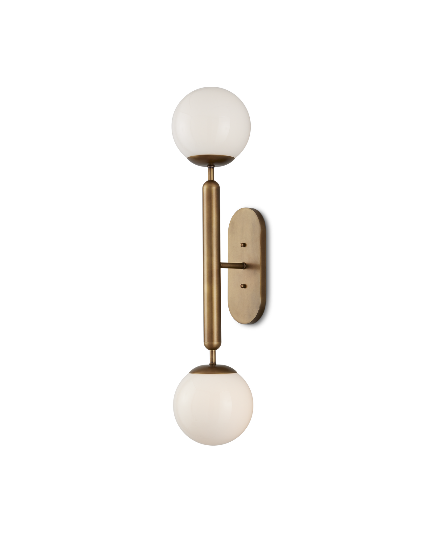 Currey & Co. Barbican Double-Light Brass Wall Sconce 5800-0034