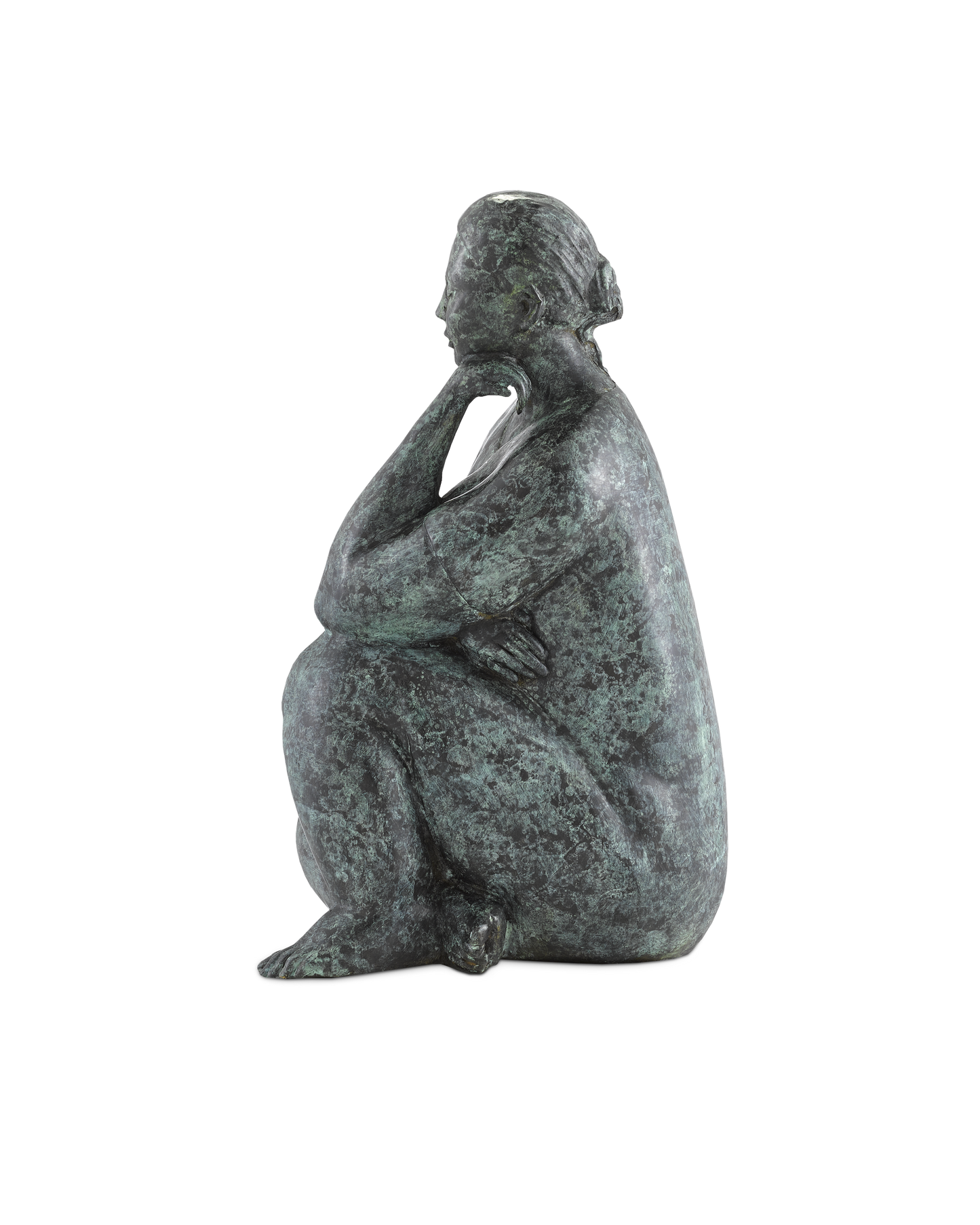 Currey & Co. Lady Meditating Bronze 1200-0364