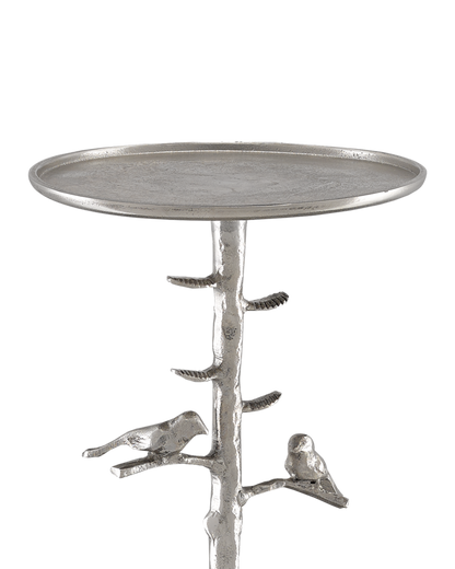 Currey & Co. Piaf Silver Drinks Table 4000-0064