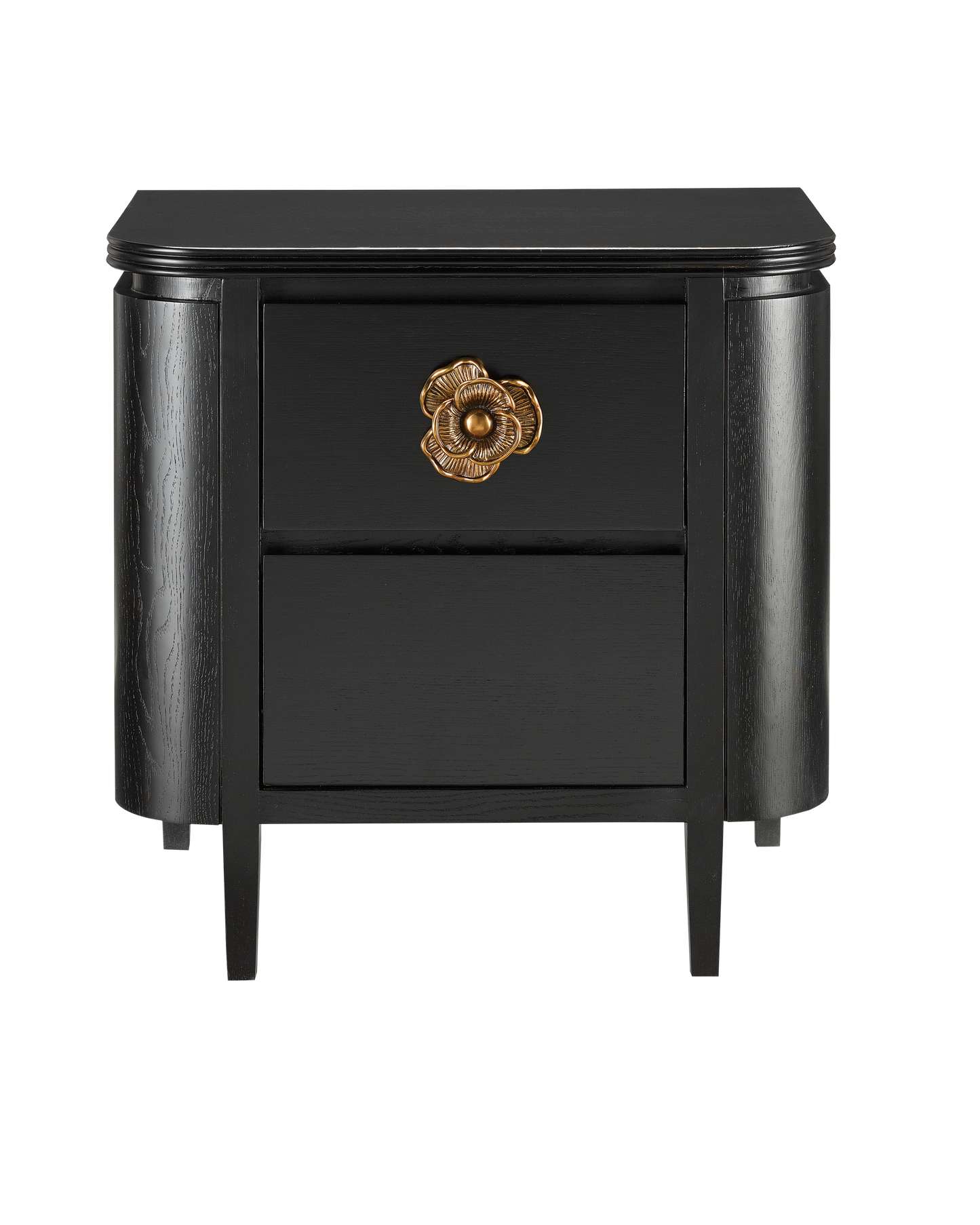 Currey & Co. Briallen Black Nightstand 3000-0098