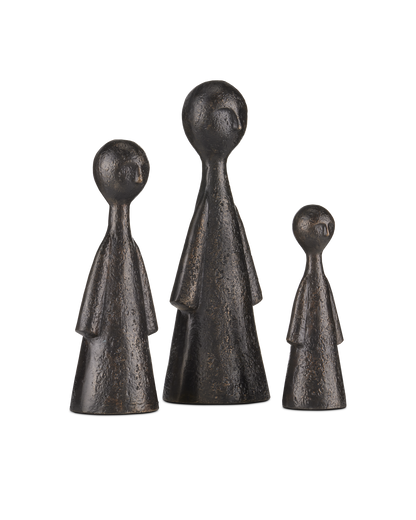 Currey & Co. Ganav Bronze Figure Set of 3 1200-0644