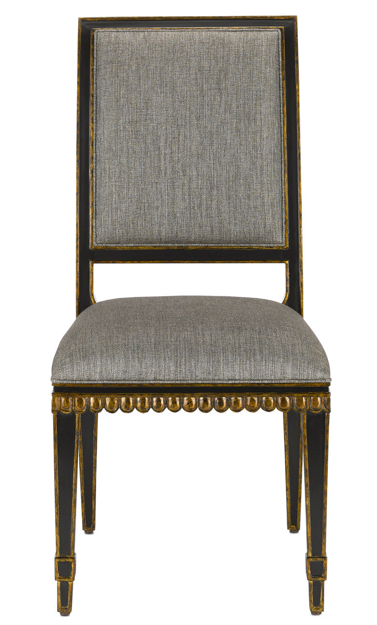 Currey & Co. Ines Black Chair, Appeal Peppercorn 7000-0163