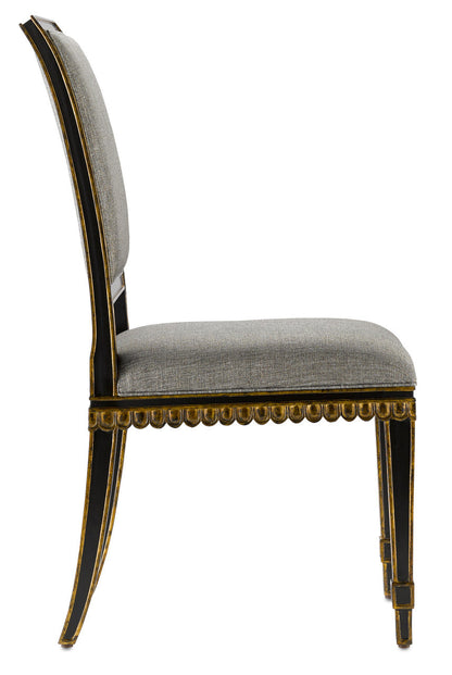 Currey & Co. Ines Black Chair, Appeal Peppercorn 7000-0163