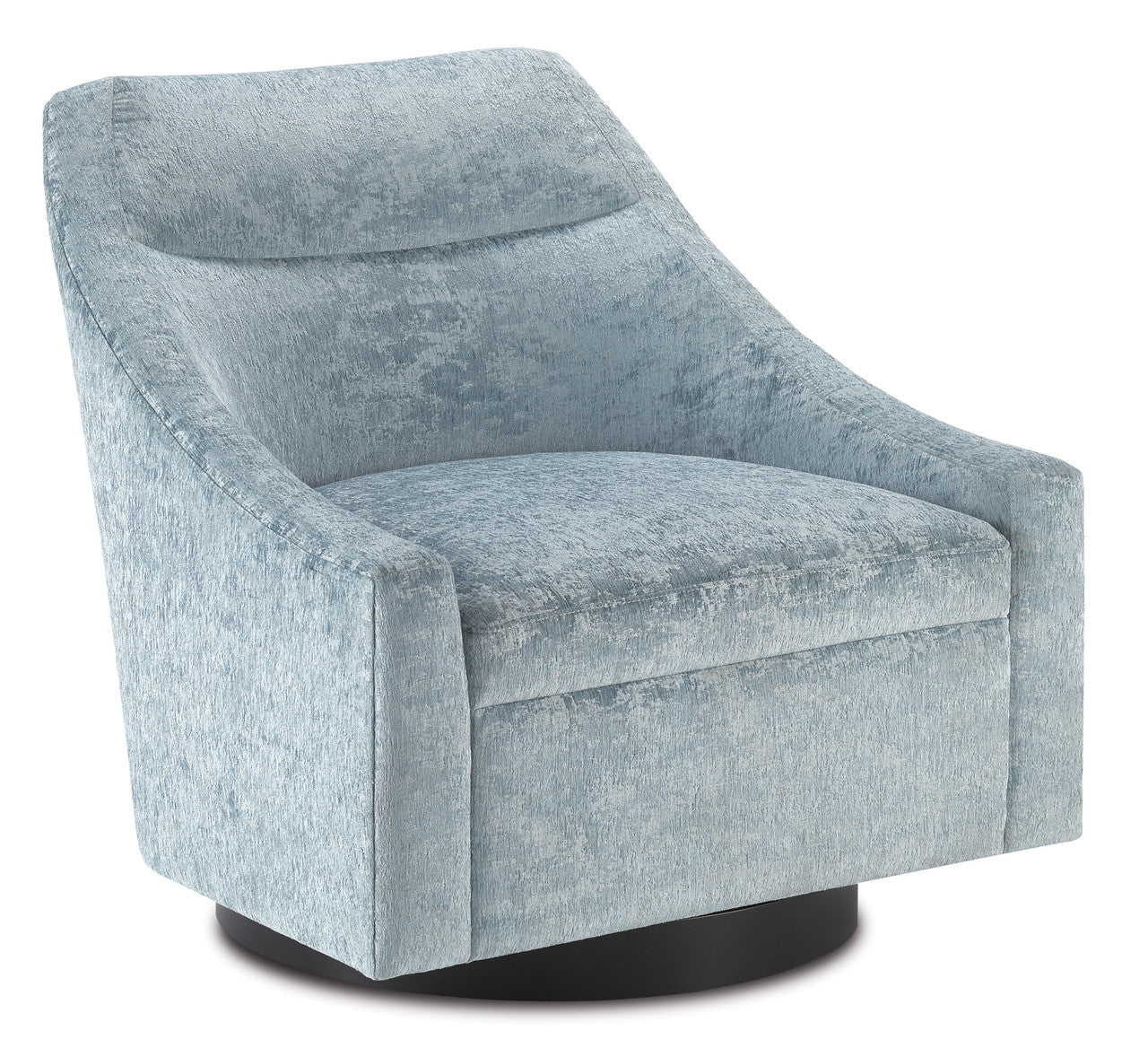 Currey & Co. Pryce Cerulean Swivel Chair 7000-0372