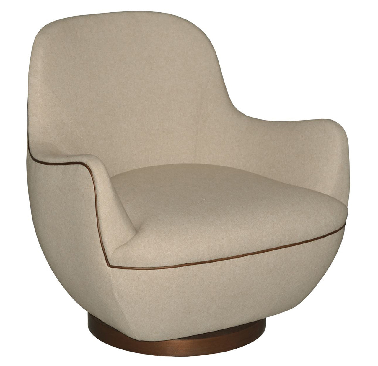 Currey & Co. Brene Oatmeal Swivel Chair 7000-0572