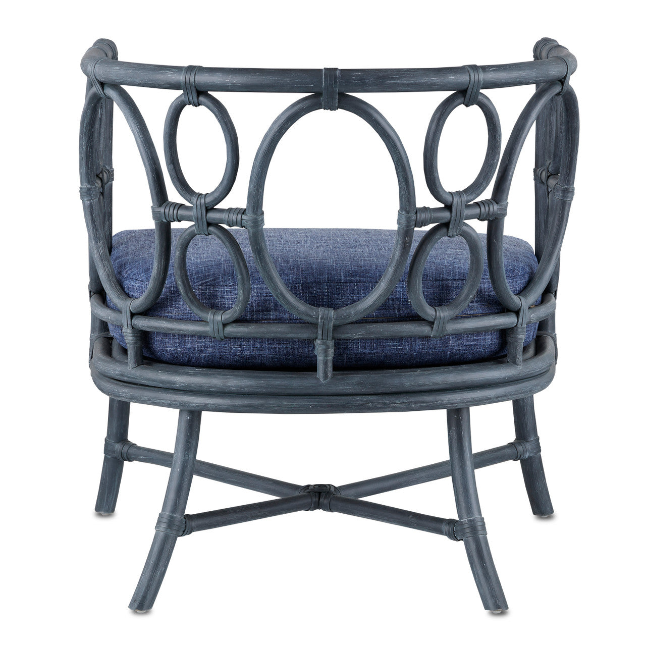 Currey & Co. Tegal Navy Chair, Finn Indigo 7000-0622