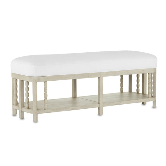 Currey & Co. Norene Muslin Bench 7000-0671