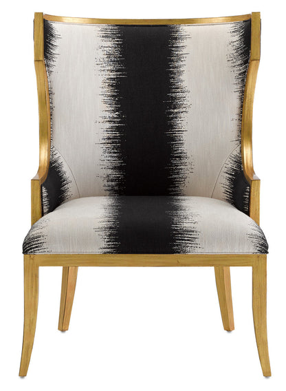 Currey & Co. Garson Gold Armchair, Otunga Kona 7000-0842