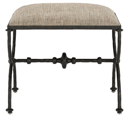 Currey & Co. Agora Bronze Ottoman, Calcutta Peppercorn 7000-0992