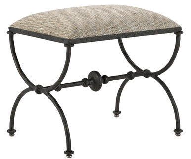 Currey & Co. Agora Bronze Ottoman, Calcutta Peppercorn 7000-0992