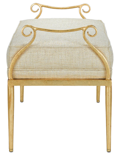 Currey & Co. Genevieve Gold Bench, Sequin Gold Dust 7000-1042