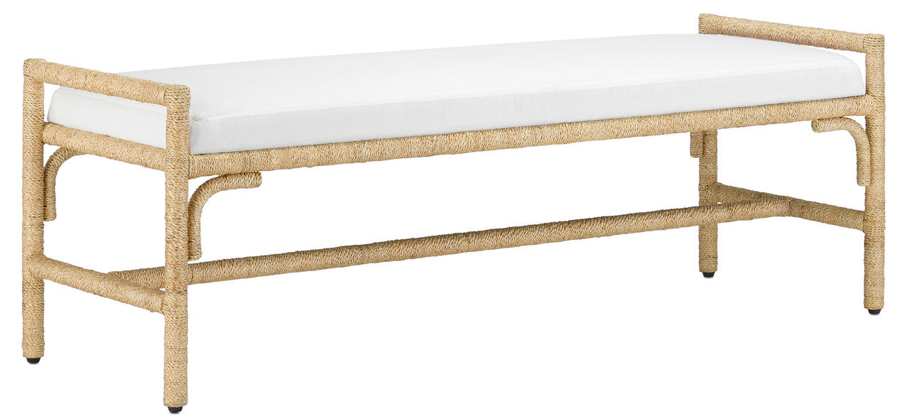 Currey & Co. Olisa Muslin Bench 7000-1171