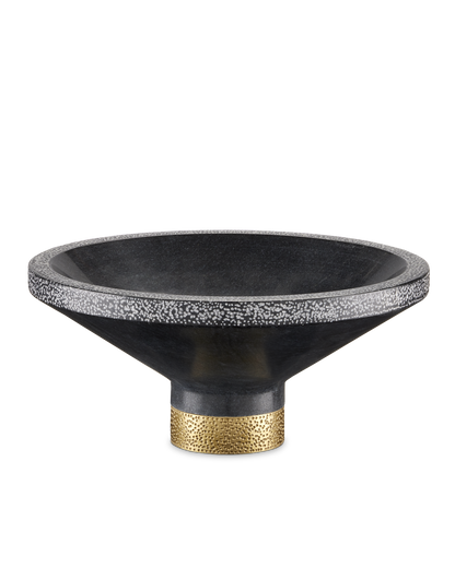 Currey & Co. Vincent Black Marble Bowl 1200-0659