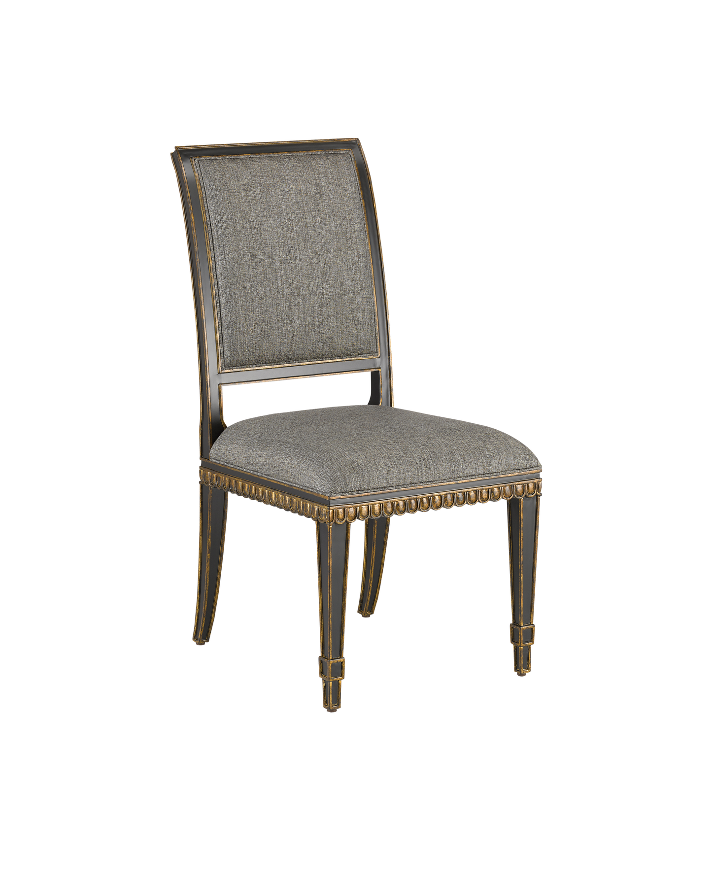 Currey & Co. Ines Black Chair, Appeal Peppercorn 7000-0163