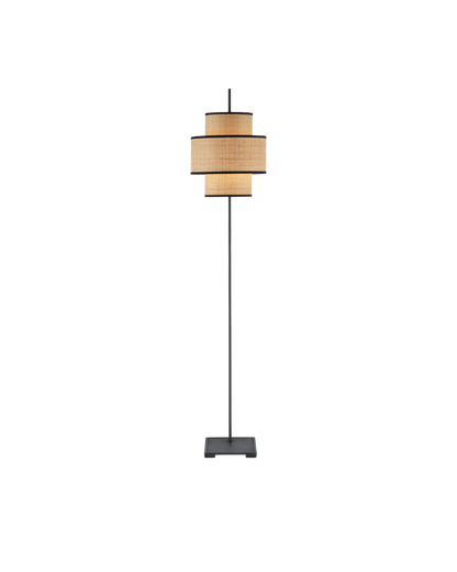 Currey & Co. Marabout Black Floor Lamp 8000-0129