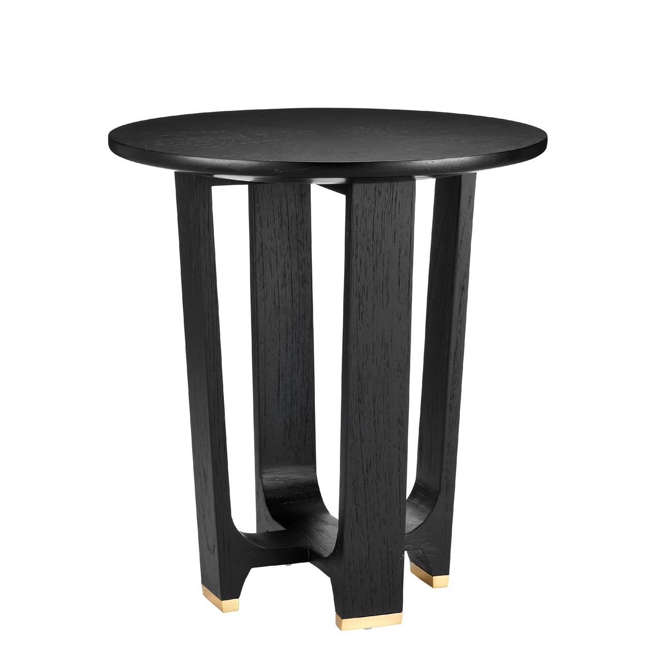 Currey & Co. 22" Blake Black Mindi Wood Accent Table 3000-0259