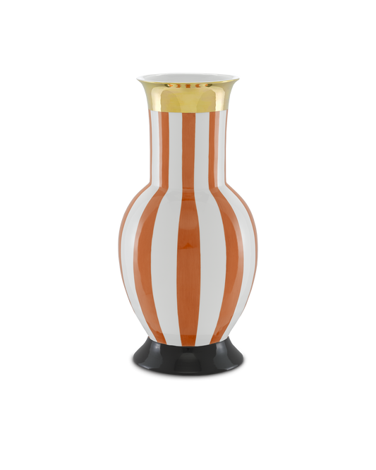 Currey & Co. De Luca Large Coral Strip Vase 1200-0391