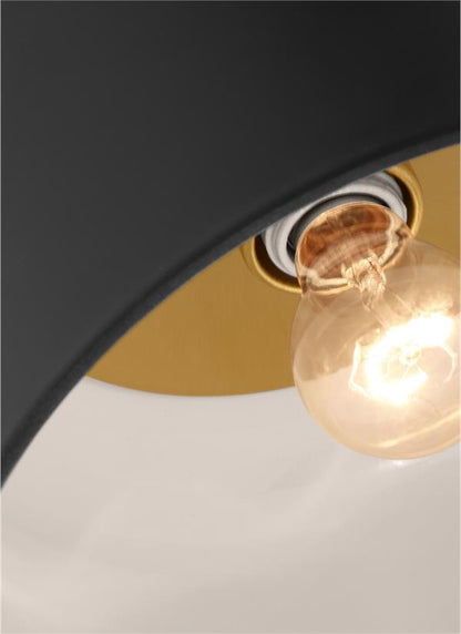 Visual Comfort Studio Studio Collection Malone Small Ceiling Flush Mount in Midnight Black 7505401-112