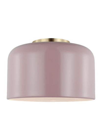 Visual Comfort Studio Studio Collection Malone Small Ceiling Flush Mount in Rose 7505401-136