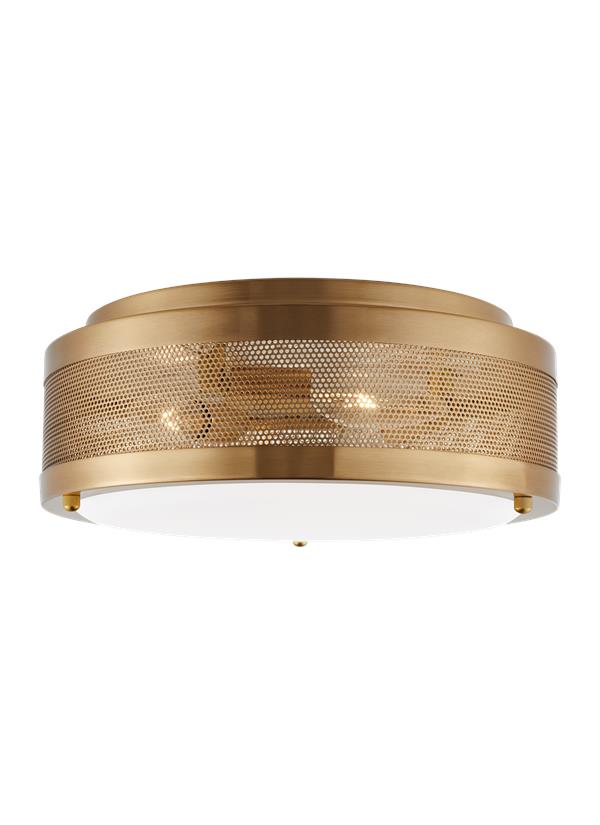 Visual Comfort Studio Studio Collection Vander Medium Ceiling Flush Mount in Satin Brass 7532003EN-848