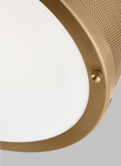 Visual Comfort Studio Studio Collection Vander Medium Ceiling Flush Mount in Satin Brass 7532003EN-848