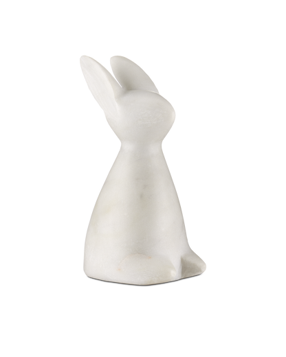 Currey & Co. White Marble Rabbit 1200-0654