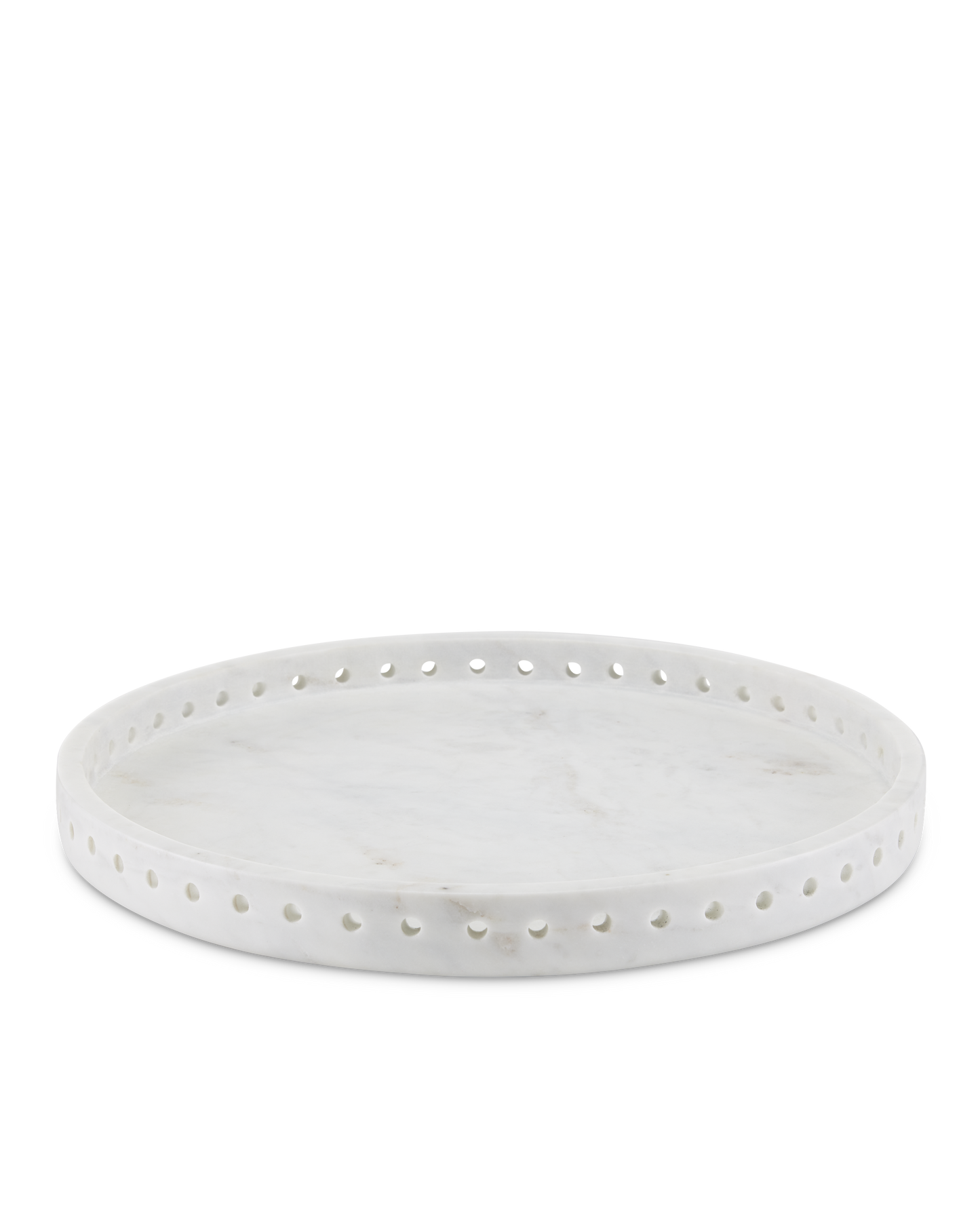 Currey & Co. Freya Large White Marble Tray 1200-0592