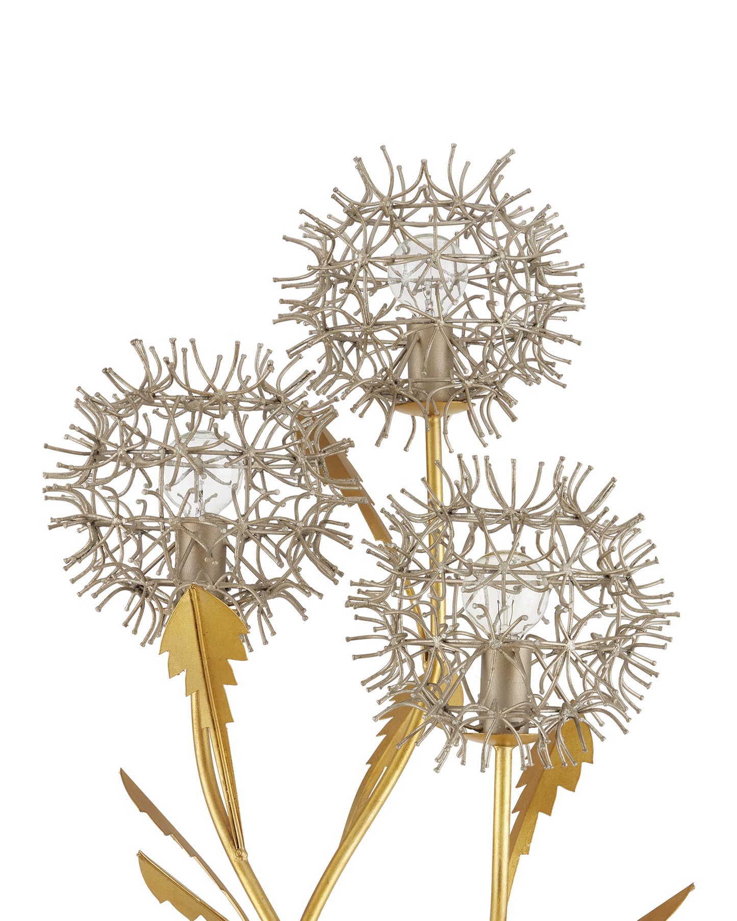 Currey & Co. Dandelion Silver & Gold Floor Lamp 8000-0137